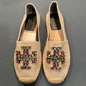Tory Burch jeweled espadrilles 8.5